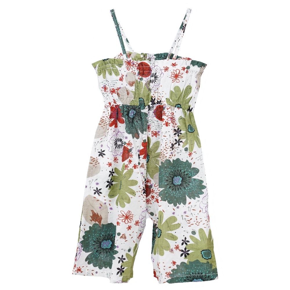 Toddler Girls Floral Cami Jumpsuit Wide Leg Shorts